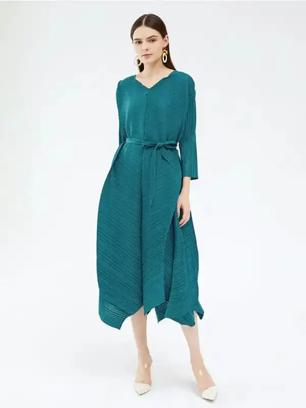 Women’s 3/4 Sleeve Irregular Hem Dress